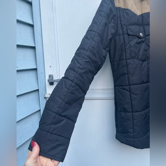 Levis Jacket Mens S Black Barstow Quilted Western Shacket Packable Overshirt - Picture 7 of 16